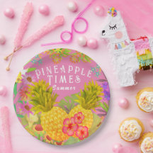 Ananases Floral Rosa