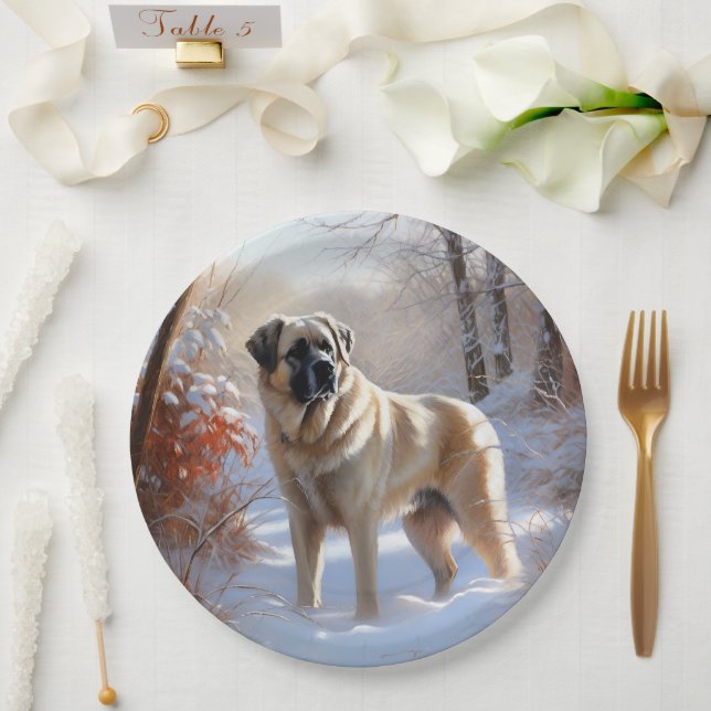 Prato De Papel Anatólia Shepherd Deixou nevar o Natal (Casamento)
