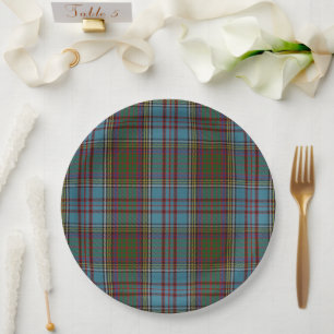 Prato De Papel Anderson Clan Tartan - Padrão de Xadrez Escocês