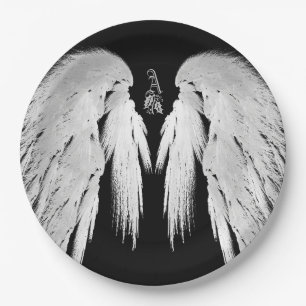 Prato De Papel ANGEL WINGS Black HeavenHolly Monograma