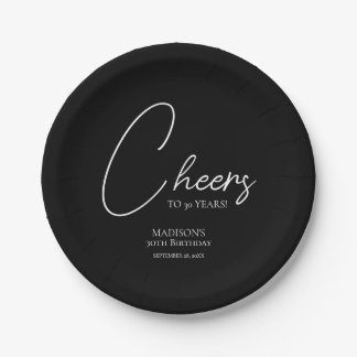 Prato De Papel Anima-Se A Qualquer 30 De Idade, Negra E Branca