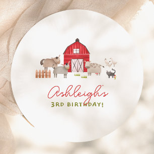 Prato De Papel Animais de Criação Festa de aniversário de Barnyar