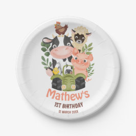 Prato De Papel Animais de exploração Santa rua 1