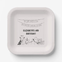 Animais de festas desenhados à mão