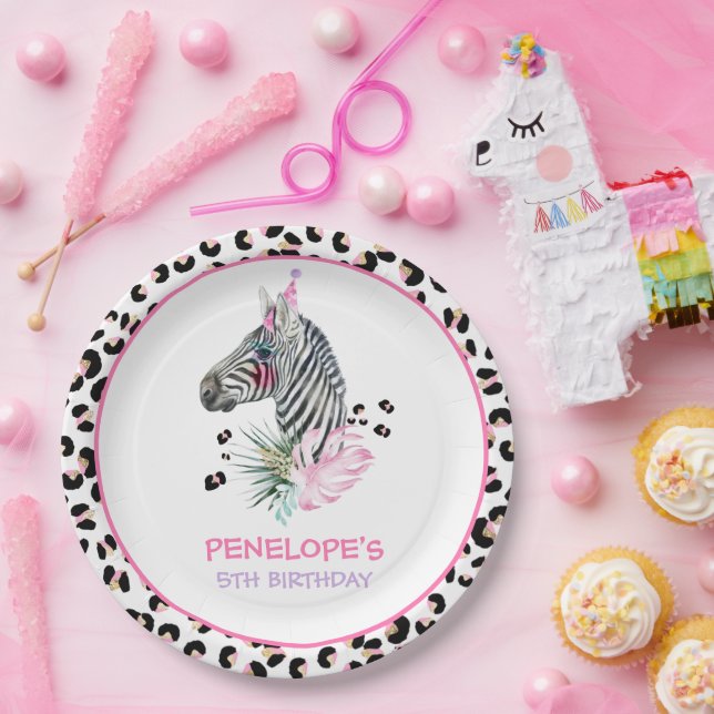 Prato De Papel Animais de festas Selvagens, Festa de aniversário  (Festa)