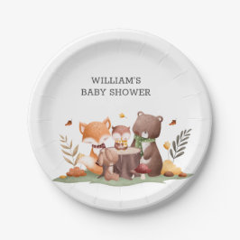 Prato De Papel Animais Florestais