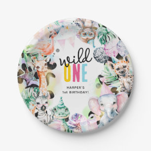 Prato De Papel Animais Selvagens de Safari Legal