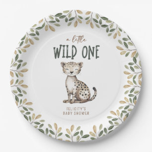 Prato De Papel Animais Selvagens Safari Chá de fraldas Neutro