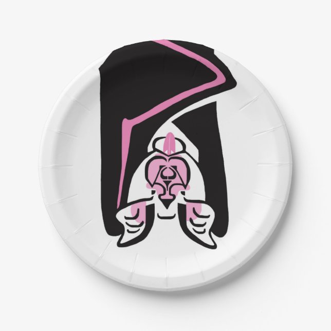 Prato De Papel Animais - Vida Selvagem - Legal Partido BAT Negro (Frente)