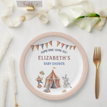 Animais Whimsic Chá de fraldas de Circus