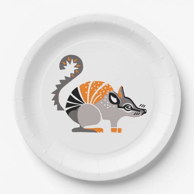 Prato De Papel Animal - NUMBAT - Wildlife - Party (Frente)