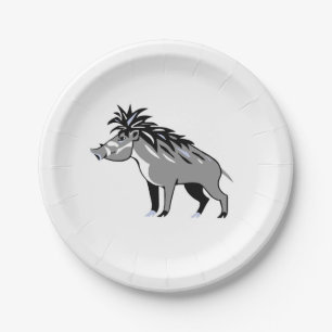 Prato De Papel Animal - WARTY PIG - Warthog - Wildlife - Nature