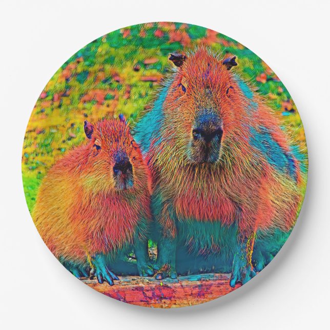 Prato De Papel AnimalColor_Capybara_002 (Frente)