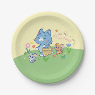 Prato De Papel Anime Tom, Jerry e Tuffy Picnic