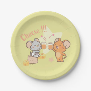 Prato De Papel Anime Tuffy e Jerry Cheers para Queijo