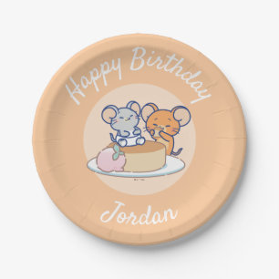 Prato De Papel Anime Tuffy e Jerry Cheesecake