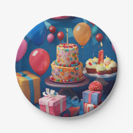 Prato De Papel Aniversário