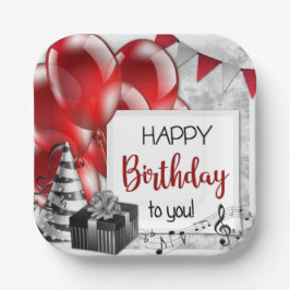 Prato De Papel Aniversário