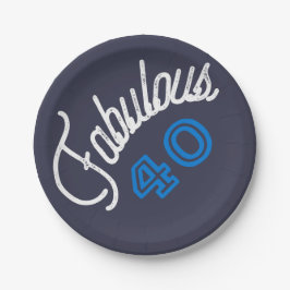 Prato De Papel Aniversário 40 fabuloso