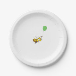 Prato De Papel Aniversário da Abelha Bumble personalizado