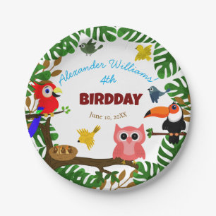 Prato De Papel Aniversário da Criança da Selva de Verão