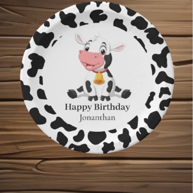 Prato De Papel Aniversário da Criança da Vaca (Experience fun activities, delightful decorations, and joyous celebrations )