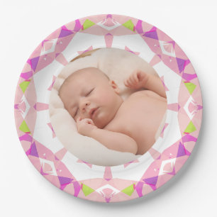 Prato De Papel Aniversário da Menina de Imagens Personalizadas de