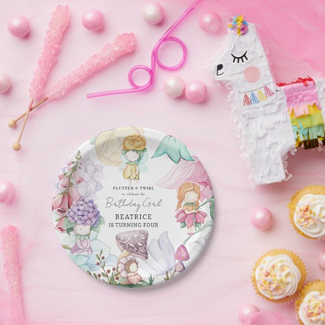 Prato De Papel Aniversário da primavera Summer Floral Little Fair (Festa)
