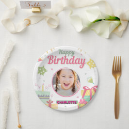 Prato De Papel aniversário da princesa