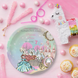 Prato De Papel Aniversário da Princesa Fofa