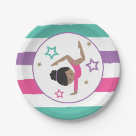 Prato De Papel Aniversário da Turquesa Púrpura Rosa