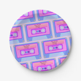 Prato De Papel aniversário de 21 anos estética Vaporwave 90s 80s