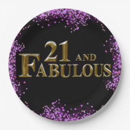 Prato De Papel Aniversário de 21 ruas