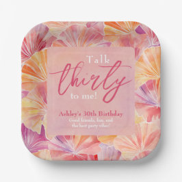 Prato De Papel aniversário de 30 anos fala 30 comigo