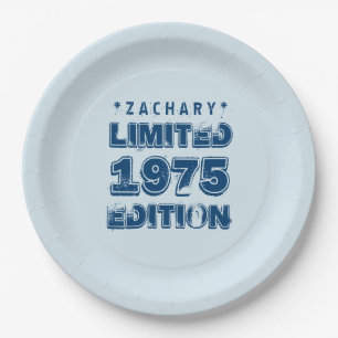 Prato De Papel aniversário de 40 anos 1975 Limited Edition E17 B