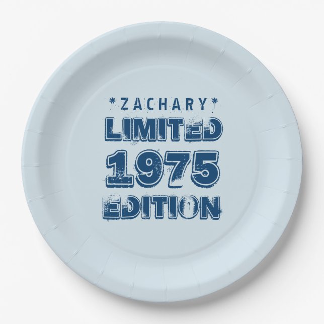 Prato De Papel aniversário de 40 anos 1975 Limited Edition E17 BL (Frente)