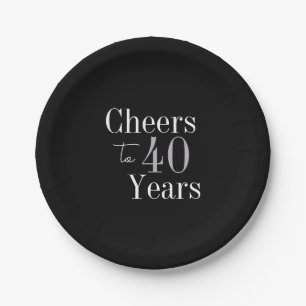 Prato De Papel aniversário de 40 anos anima o partido Black Silve