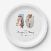 Aniversário de 40 anos com foto personalizada