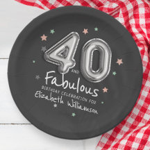 Aniversário de 40 estrelas de alumínio fabuloso