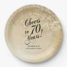Aniversário de 70 anos em Ouro Elegante