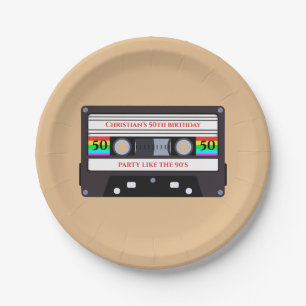 Prato De Papel Aniversário de cassetes de safena