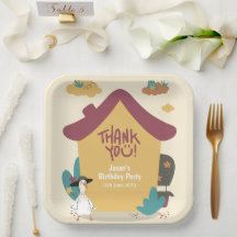 Aniversário de criança Colorida Cozy House Muito O