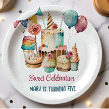 Aniversário de criança de celebração da Watercolor