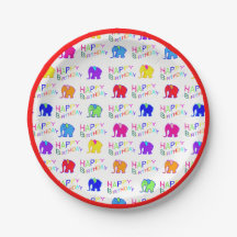 Aniversário de criança de Elefantes do Arco-Íris V