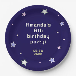 Prato De Papel Aniversário de criança de Jogo de Arcade Retroativ