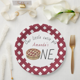 Prato De Papel Aniversário de criança de Pizza de Aquarela