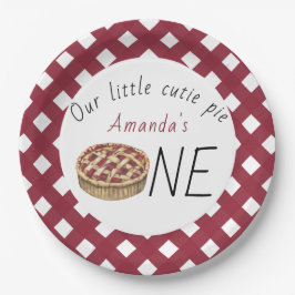 Prato De Papel Aniversário de criança de Pizza de Aquarela