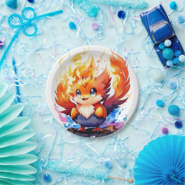 Prato De Papel Aniversário de criança Phoenix (Festa)