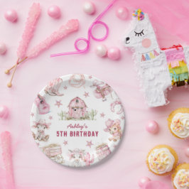 Prato De Papel Aniversário de criança Rodeo Cowgirl