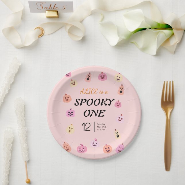 Prato De Papel Aniversário de Dia das Bruxas Spooky (Casamento)